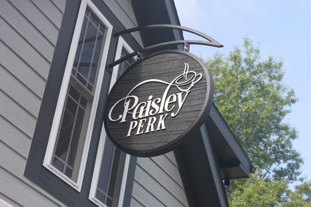 Paisley Perk sign